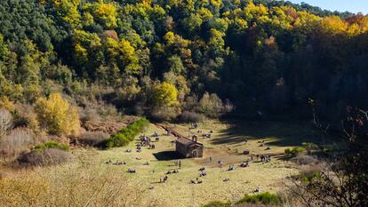 Volcán de Santa Margarida en La Garrotxa. Olot, Girona