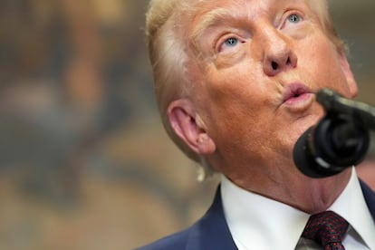El presidente Donald Trump, este jueves en la Casa Blanca.