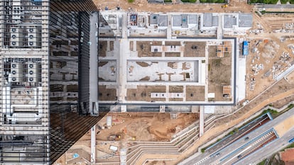 Vista de las obras de la IE Tower. 