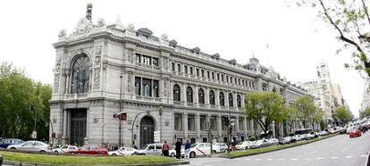 Vista de la fachada del Banco de Espa&ntilde;a. 