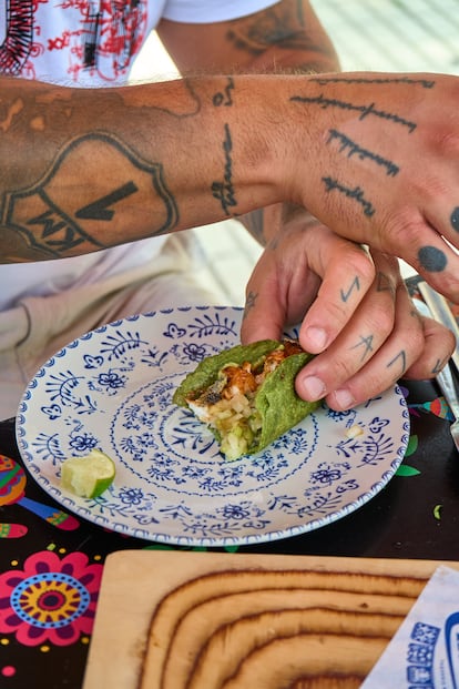 El taco ganador en la Taquería Los Chamacos, de Castellón. Foto proporcionada por el restaurante.