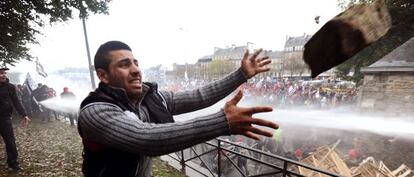 Protestas contra la ecotasa en la Bretaña francesa.