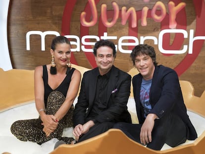 Samantha Vallejo-Nágera, Pepe Rodríguez y Jordi Cruz, jurado de 'MasterChef Junior'.