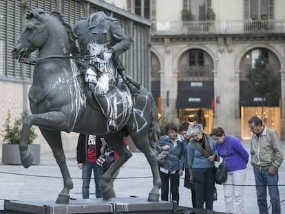 L'estàtua de Franco al Born.