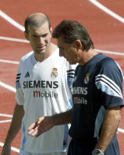 Carlos Queiroz, con Zidane.