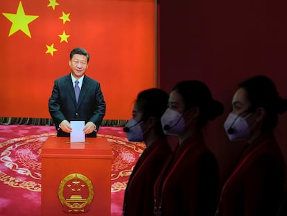 Xi Jinping, durante el XX congreso del Partido Comunista Chino, el 12 de octubre de 2022 en Pekín.