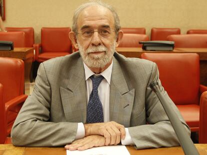 Fernando Valdés, antes de comparecer ante la Comisión de Nombramientos del Congreso de los Diputados en julio de 2012.