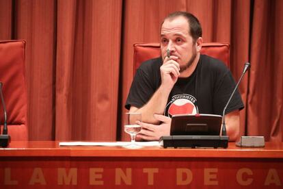 El diputado David Fernàndez ( CUP) en el Parlament.