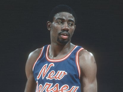 El exjugador de la NBA Michael Ray Richardson durante un partido en Maryland en 1983.