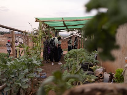 Kinawataka, un pequeño huerto urbano en uno de los asentamientos informales de Kampala llamadas zonas K o zonas gueto.