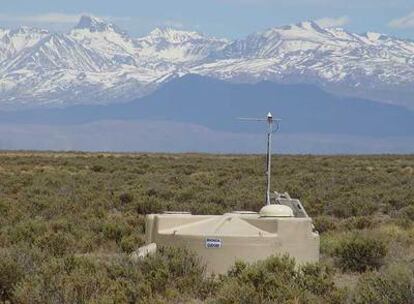 Uno de los 1.600 detectores instalados en  Mendoza.