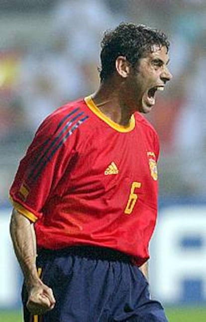 Fernando Hierro, con la camiseta de la selección el pasado 2 de junio.