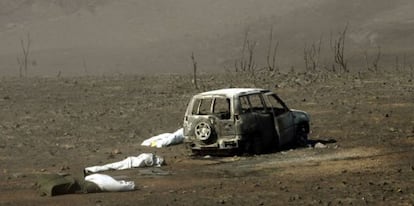 Cuerpos de los retenes fallecidos en el incendio de Guadalajara.