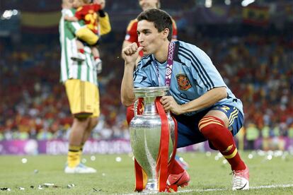 Jesús Navas le dedicó la copa a su futuro bebé.