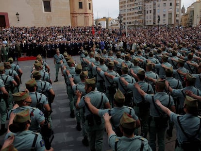 La Legión durante la Semana Santa de Málaga de 2018.