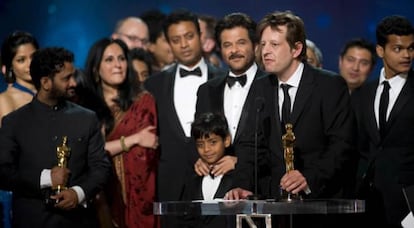 Integrantes de la película 'Slumdog Millionaire', vencedora de los Oscars 2009