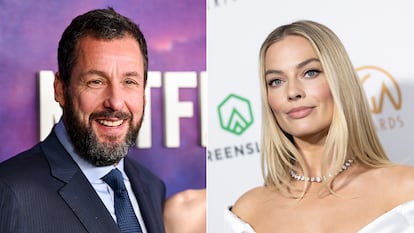 Adam Sandler y Margot Robbie, los actores mejor pagados en Hollywood en 2023.