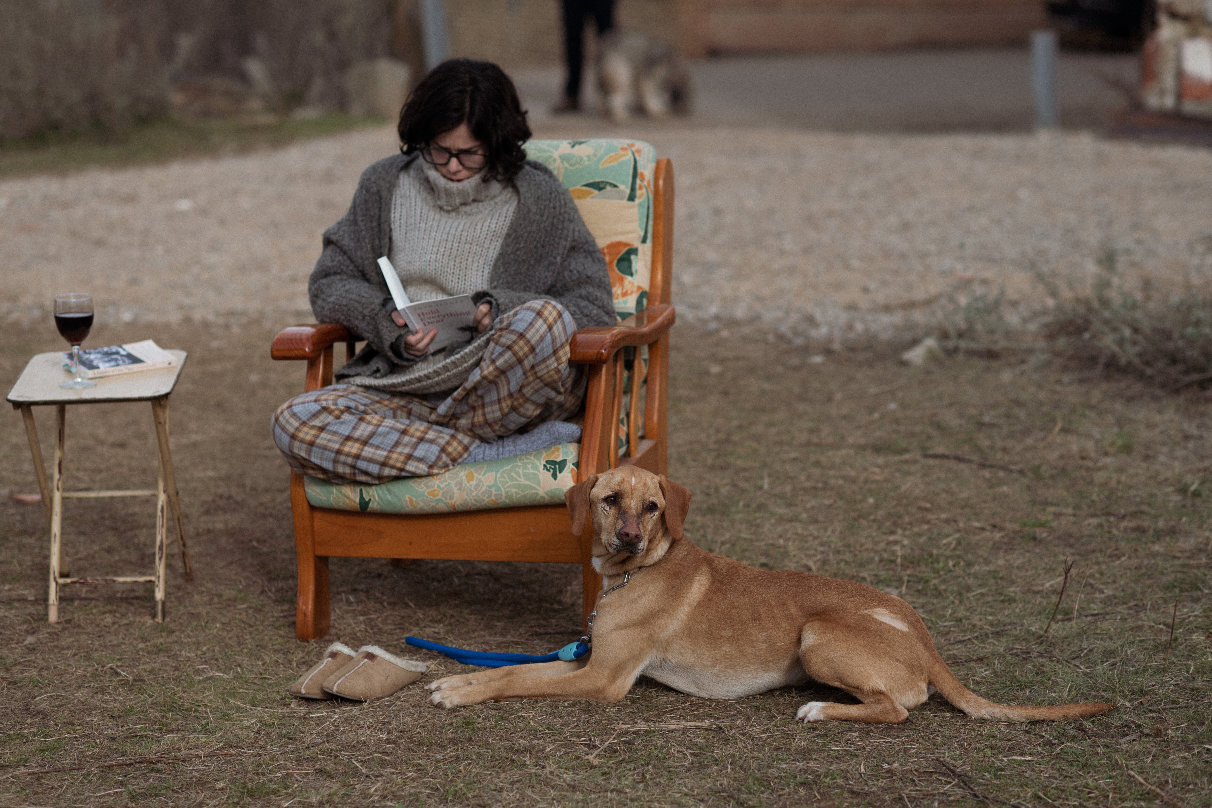 'Flor' ('Sieso') es una perrita intersex rescatada de un contenedor, 'Un amor' ha sido su primera película.