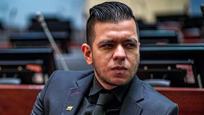 Jonathan Ferney Pulido Hernández, 'Jota Pe', en la cámara del Senado, en julio del 2022.