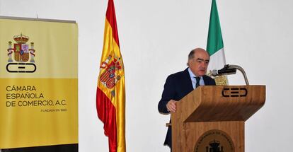 Luis Téllez, este miércoles en la Cámara Española de Comercio en México.