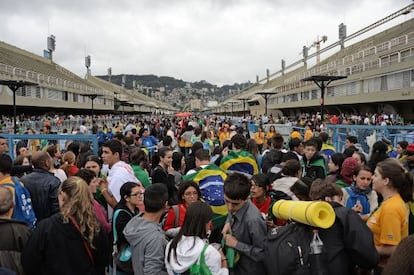 Jóvenes de la JMJ en Copacabana