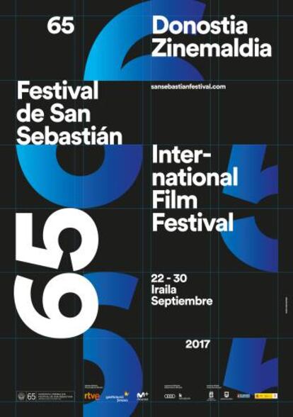 Cartel del estudio de diseño Husmee para la 65ª edición del Festival de cine de San Sebastián.