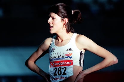 Ruth Beitia, durante el Campeonato de España en Pista Cubierta, en 2003.