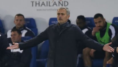 Mourinho, en el Leicester-Chelsea