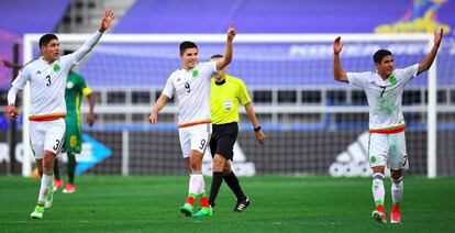 Álvarez, Cisneros y Antuna, durante el Mundial sub 20.