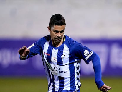 Juanan Casanova, hace un año durante el Alcoyano-Real Madrid de Copa.