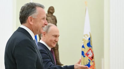 Vladimir Putin y Steve Witkoff, en Moscú el 25 de abril.