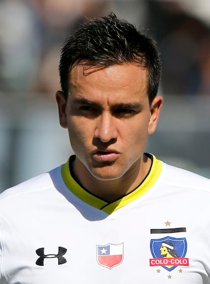 Matías Zaldivia, durante un partido con Colo Colo.