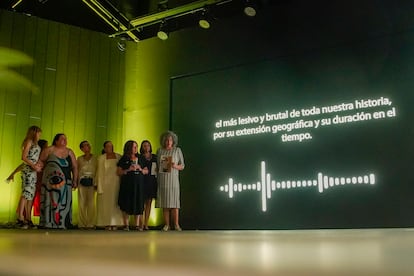 Participantes en el acto de reconocimiento y petición de perdón en la Fundación Pablo VI en Madrid.