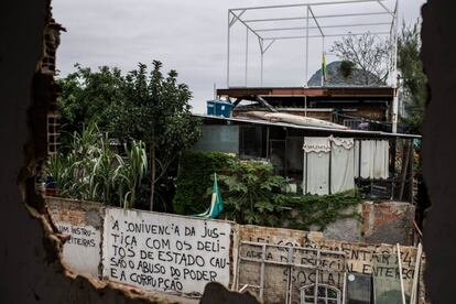 Vistas desde una de las casas de la favela cuando aún se mantenía en pie. 