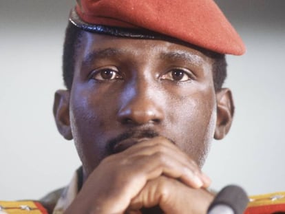 Thomas Sankara en la octava Cumbre de Países no Alineados.