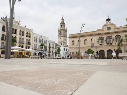 Vista de la Plaza de España de la localidad de Écija (Sevilla).