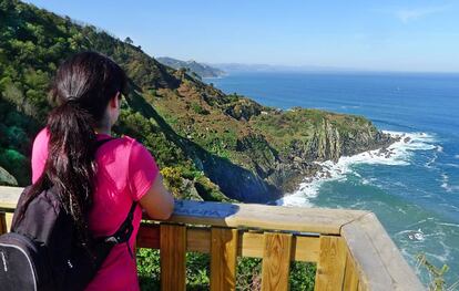 Mirador sobre la punta de Monpás, cerca de San Sebastián.