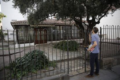 El Jardín del Ángel, en el barrio de Las Letras, ya vacío.