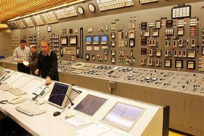 Panel de control de la central nuclear de Zorita.