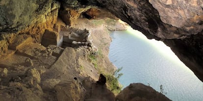 Yacimiento de Cueva Ant&oacute;n, junto al r&iacute;o Mula, en Murcia.