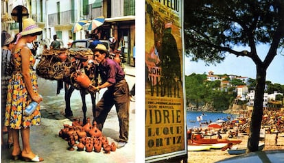 'El alfarero' de Rosas, de 1964 y 'Vista parcial de la playa' de Llafranc, a la derecha, de 1968.