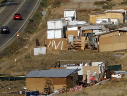 Vista aérea del nuevo poblado en la carretera M-203.