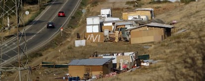 Vista aérea del nuevo poblado en la carretera M-203.