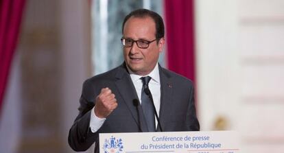 El president francès, François Hollande, avui a l'Elisi.