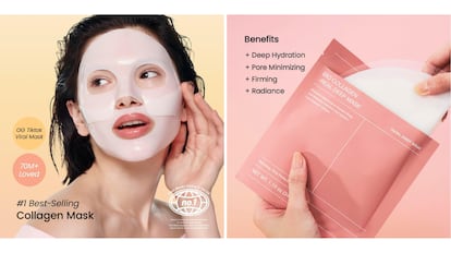 Esta mascarilla de colágeno coreano deja una piel hidratada, radiante y con menos poros.