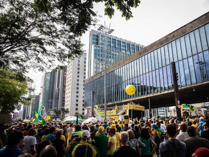 Manifesta&ccedil;&atilde;o na Avenida Paulista, em S&atilde;o Paulo