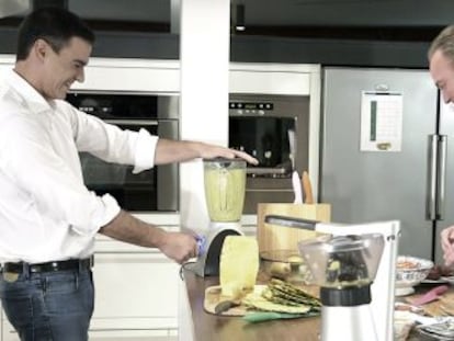 Pedro Sánchez y el presentador Bertín Osborne.