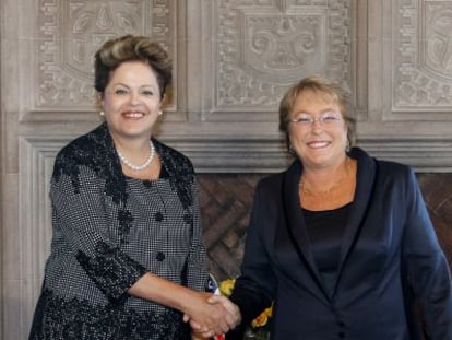 Rousseff, na posse de Bachelet nesta ter&ccedil;a-feira.