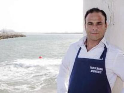 Fotografía facilitada por el restaurante Aponiente (El Puerto de Santa María, Cádiz) de su chef, Ángel León, que en una entrevista con Efe habla de su cocina del mar, un concepto único y laureado que crecerá aún más en 2015, cuando se traslade a un molino mareal con dos siglos de antigüedad. EFE/Alvaro Fernández Prieto