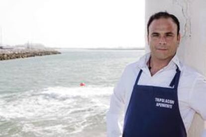 Fotografía facilitada por el restaurante Aponiente (El Puerto de Santa María, Cádiz) de su chef, Ángel León, que en una entrevista con Efe habla de su cocina del mar, un concepto único y laureado que crecerá aún más en 2015, cuando se traslade a un molino mareal con dos siglos de antigüedad. EFE/Alvaro Fernández Prieto